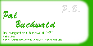 pal buchwald business card